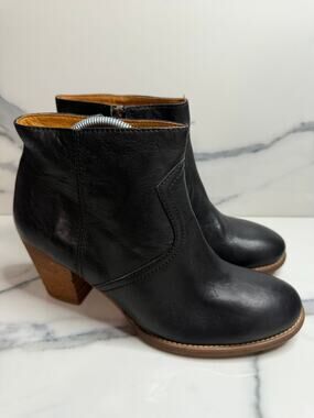 Madewell 1937 Women's Black Leather Winston Boots Sz 9 Classic Staple Western